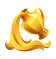 aquarius zodiac sign golden horoscope symbol vector image