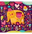 elephant pattern vector image vector image