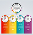 infographic template with 4 options vector image vector image