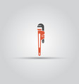 red pipe wrench isolated colored icon vector image