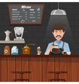 barista at work design vector image vector image