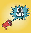 big sale poster with megaphone vector image vector image