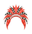 maya feather headdress composition vector image vector image