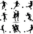 soccer woman player vector image