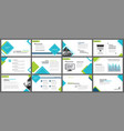 blue and green element for slide infographic vector image vector image