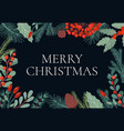 christmas border frame mistletoe flowers vector image vector image
