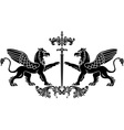 griffin sword vector image
