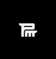 logo with letters p and m in form vector image