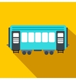 passenger railway waggon flat icon vector image