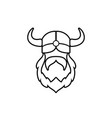 viking head logo and symbol image vector image