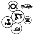 healthy lifestyle design vector image