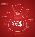 income and success business infographics vector image