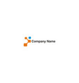 square digital technology company logo vector image