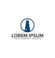light house logo design concept template vector image