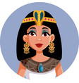 portrait of beautiful egyptian queen cleopatra vector image vector image