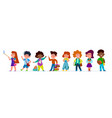school children multiethnic boys and girls vector image