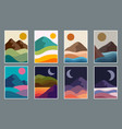 abstract mountain landscape vector image vector image