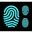 fingerprint types loop whorl and arch vector image