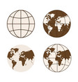 set of different types of globes vector image