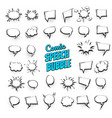 big set hand drawn effects comic speech bubbles vector image