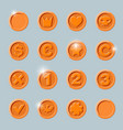 copper coins set vector image