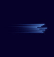 high motion speed blue light lines blur rays vector image