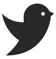 little bird icon black line chirps sign vector image vector image