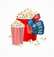 realistic 3d detailed cinema concept card vector image