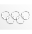 white circles background rings with drop shadow vector image