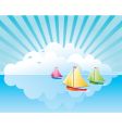 yachts on the water vector image vector image