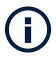 information icon for directions and notices vector image vector image