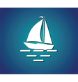 yacht sea symbol vector image