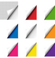 big colorful corner set isolated vector image vector image
