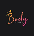 letter b logo body on black background vector image
