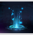 magic portal hologram circle teleport or sci-fi vector image