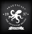 t-shirt print design nautical marine badge vector image