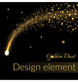 golden sparkling falling star 2 vector image