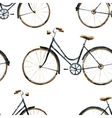 watercolor bikes pattern vector image
