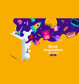 book inspiration back to school online learning vector image