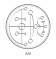 icon with symbol demon aim vector image