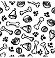 seamless cute pattern with dog food cell bones vector image