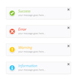 success error warning info notification vector image