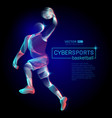 abstract basketball dribble player male figure vector image vector image