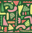 abstract shapes seamless pattern simple vector image vector image