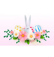 happy easter background template with beautiful vector image