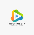 logo media color gradient colorful style vector image vector image