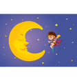 moon kid vector image vector image