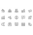 voting and elections line icons set vector image vector image
