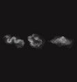 white steam fog or smoke clouds vector image vector image