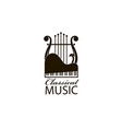 classical concert emblem vector image
